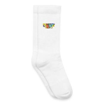 Liftening Theme Inspirational Typography - Kids Tennis Socks - white - Right