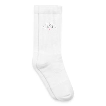 Katze Katzenhaar lustiger Katzen Spruch Geschenk - Kinder Tennissocken - Weiß - Rechts