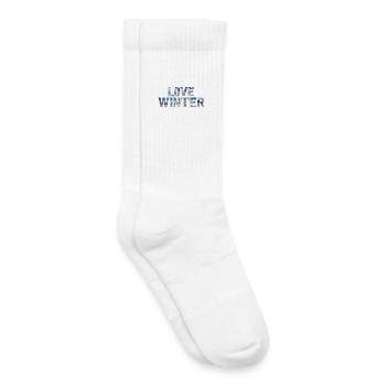 Love Winter - Skiing Winter Sports - Kinder Tennissocken - Weiß - Rechts