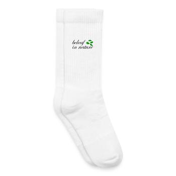 Beleaf dans la nature - Chaussettes de tennis bio enfant - blanc - Droite