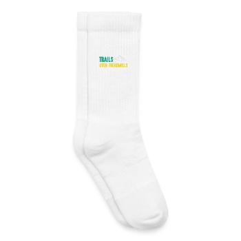Trailrunning - Trails über Laufbänder - Kinder Tennissocken - Weiß - Rechts