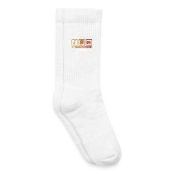Lustiges Trommelspieler Wochenende - Kinder Tennissocken - Weiß - Rechts