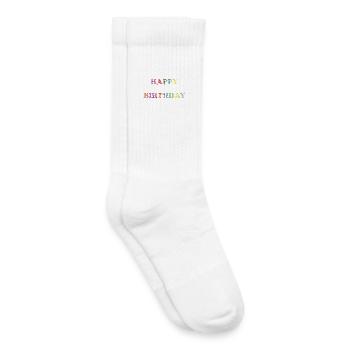 ALLES GUTE ZUM GEBURTSTAG. ALLES GUTE ZUM GEBURTSTAG. JAHRESTAG. - Kinder Tennissocken - Weiß - Rechts