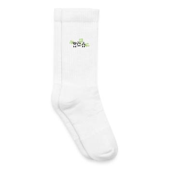Kawaii Panda mit Bambus – Spaßiges und zartes Muster - Kinder Tennissocken - Weiß - Rechts