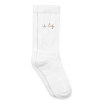 Seringue vétérinaire ECG - Chaussettes de tennis bio enfant - blanc - Droite