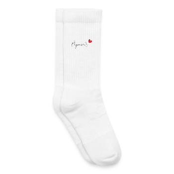 PAPOUNET. PAPA. VATERTAG. FROHER VATERTAG - Kinder Tennissocken - Weiß - Rechts