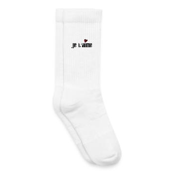 DAD. FATHER'S DAY. HAPPY FATHER'S DAY. HAPPY BIRTHDAY. - Kids Tennis Socks - white - Right