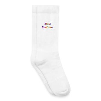 GELIEBTE. VIELEN DANK. DANKE HERRIN - Kinder Tennissocken - Weiß - Rechts