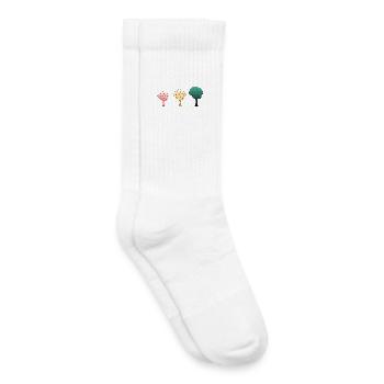 anniversaire. anniversaire décennie. humour. drôle - Chaussettes de tennis bio enfant - blanc - Droite
