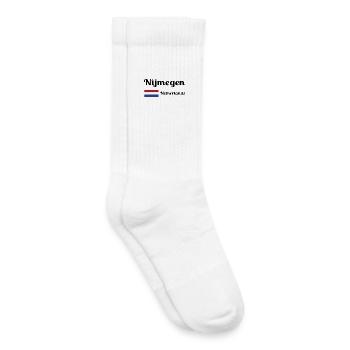 Nimègue, Pays-Bas - Imprimés élégants - Chaussettes de tennis bio enfant - blanc - Droite