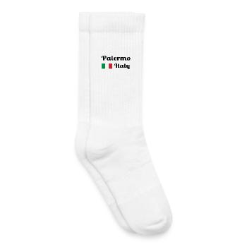 Palermo, Italy - Stylish prints - Kids Tennis Socks - white - Right