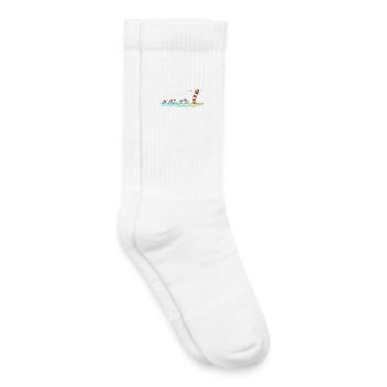 Phare et moutons I Mer du Nord Côte de la mer Baltique - Chaussettes de tennis bio enfant - blanc - Droite