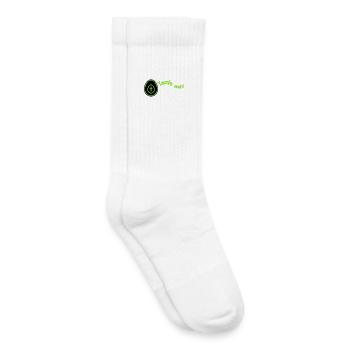 Taufe 2025 Kreuz im Ei hell grün Querformat - Kinder Tennissocken - Weiß - Rechts