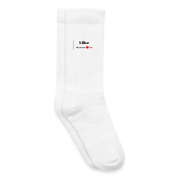 Comme rendre le cœur rouge - Chaussettes de tennis bio enfant - blanc - Droite