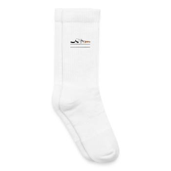 Cigogne avec bannière - Ajoutez du texte vous-même - Chaussettes de tennis bio enfant - blanc - Droite