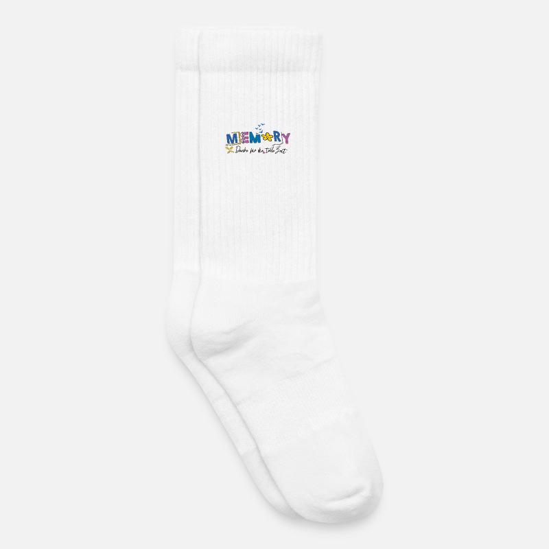 Memory schön war die Zeit - Kinder Tennissocken - Weiß