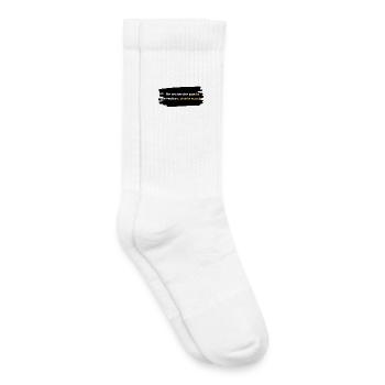 Ne cherche pas la perfection , vise le succès  - Chaussettes de tennis bio enfant - blanc - Droite