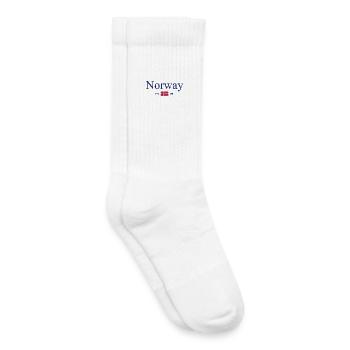 Norvège - Norvège - Norvège - Drapeau - Scandinavie - Chaussettes de tennis bio enfant - blanc - Droite