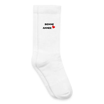 HAPPY NEW YEAR. NEW YEAR'S EVE. NEW YEAR - Kids Tennis Socks - white - Right