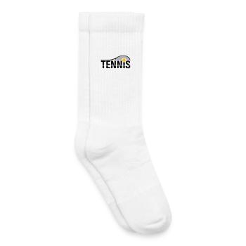 Logo tennis - Chaussettes de tennis bio enfant - blanc - Droite
