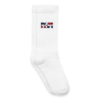 Daddy Dominican Flag – Proud Dad from the - Kids Tennis Socks - white - Right
