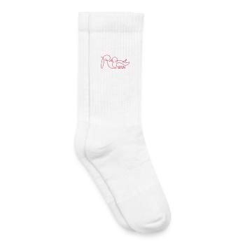 Rente eine Linie - 2026 Endlich geschafft - Kinder Tennissocken - Weiß - Rechts