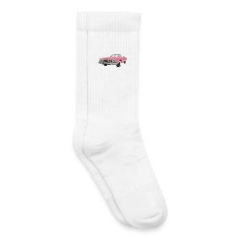 Pink Car Blanks - Kids Tennis Socks - white - Right