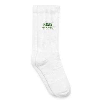Rasenmanager Platzwart Greenkeeper Fußball Garten - Kinder Tennissocken - Weiß - Rechts