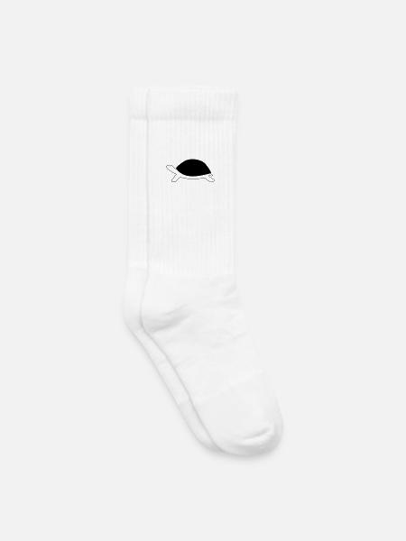 Turtle - Kids Tennis Socks - white