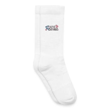 J’adore les requins en gras - Chaussettes de tennis bio enfant - blanc - Droite