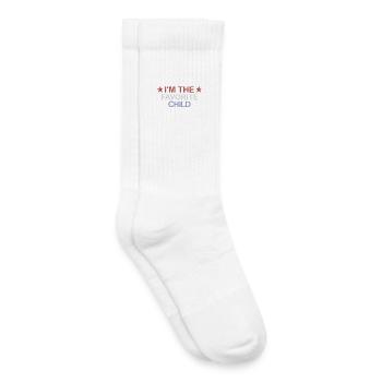 Enfant préféré Drôle Je suis l’enfant préféré - Chaussettes de tennis bio enfant - blanc - Droite