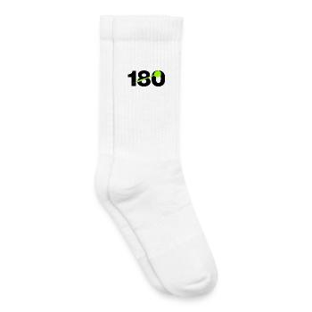 180 Triple 20 Perfektion! ONEHUNDRETEIGHTY, Darts - Kinder Tennissocken - Weiß - Rechts