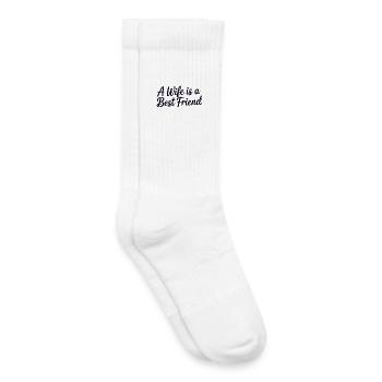 Meine Frau ist eine beste Freundin - Kinder Tennissocken - Weiß - Rechts