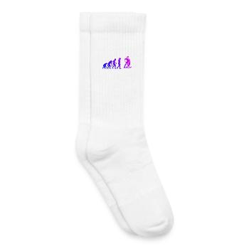 Attention fans de floorball, déclaration simple - Chaussettes de tennis bio enfant - blanc - Droite