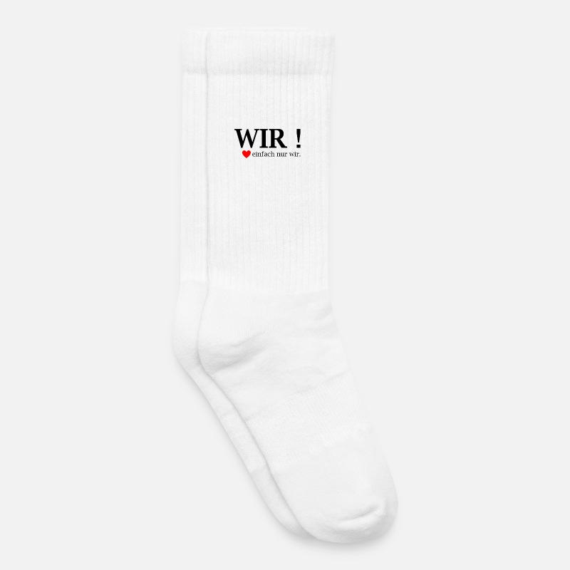 WIR! Einfach nur wir Herz - Kinder Tennissocken - Weiß