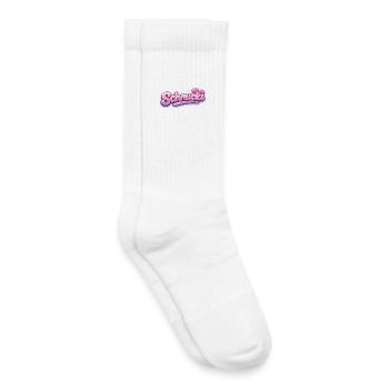 Schnucki Pink Bubble Schrift - Kinder Tennissocken - Weiß - Rechts