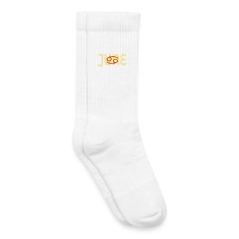 Anniversaire juin - Cancer du signe du zodiaque - Chaussettes de tennis bio enfant - blanc - Droite