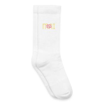 Anniversaire mai - Signe du zodiaque Cancer - Chaussettes de tennis bio enfant - blanc - Droite