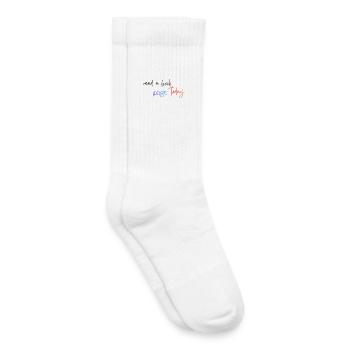 Lisez une page de livre aujourd’hui qui dit – Sweet Books T-Shi - Chaussettes de tennis bio enfant - blanc - Droite