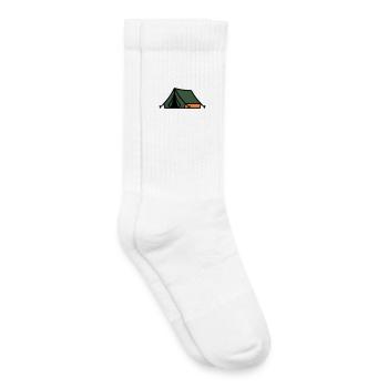 Camping sous tente Camp d’été Scout en plein air - Chaussettes de tennis bio enfant - blanc - Droite
