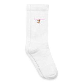 Je_suis_chiendorable_ - Chaussettes de tennis bio enfant - blanc - Droite