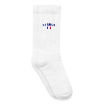 Frankreich Fan - Kinder Tennissocken - Weiß - Rechts