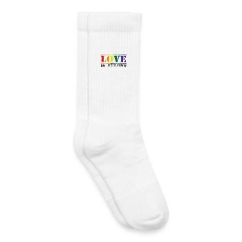 Liebe ist stark Regenbogen-Stil LGBTQ - Kinder Tennissocken - Weiß - Rechts