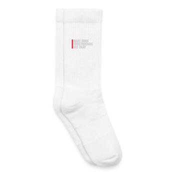 Make Sure Your Friends Are Okay Friends Quote Logo - Kids Tennis Socks - white - Right