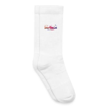 Wolfsburger Skyline Wolfsburg - Kinder Tennissocken - Weiß - Rechts