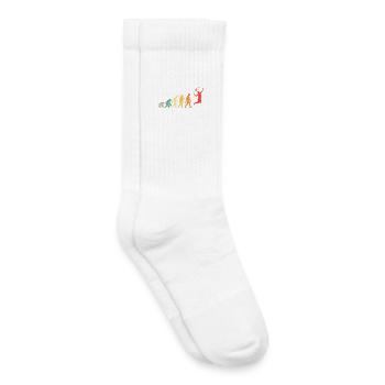 Badminton Evolution Badminton Player Smash Retro - Kids Tennis Socks - white - Right