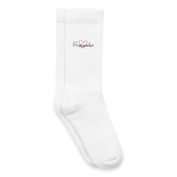 Freundin Herz Geschenk Geburtstag - Kinder Tennissocken - Weiß - Rechts