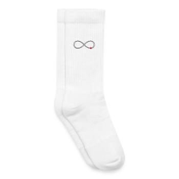 Unendlichkeit Herz Zeichen Symbol Geschenk Liebe - Kinder Tennissocken - Weiß - Rechts