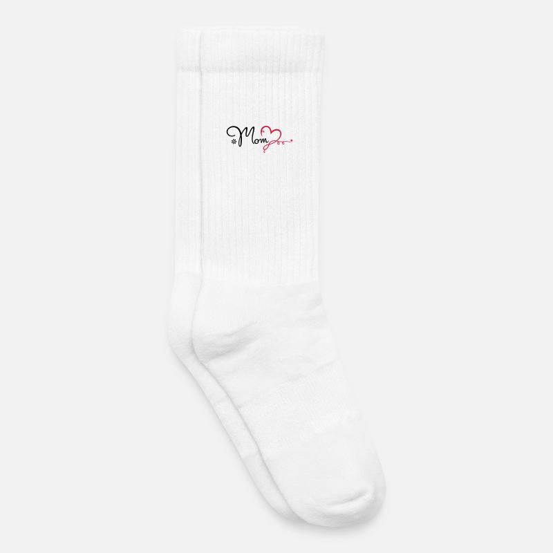Love Mom Geschenk Muttertag Mama - Kinder Tennissocken - Weiß