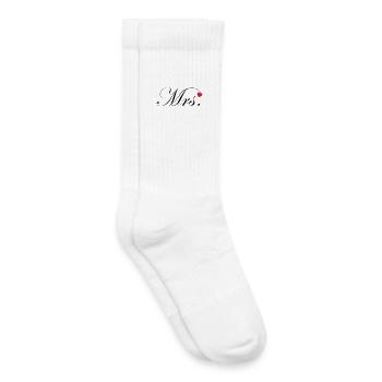 Monsieur et Madame Mariage Décor de cœur pour un couple - Chaussettes de tennis bio enfant - blanc - Droite